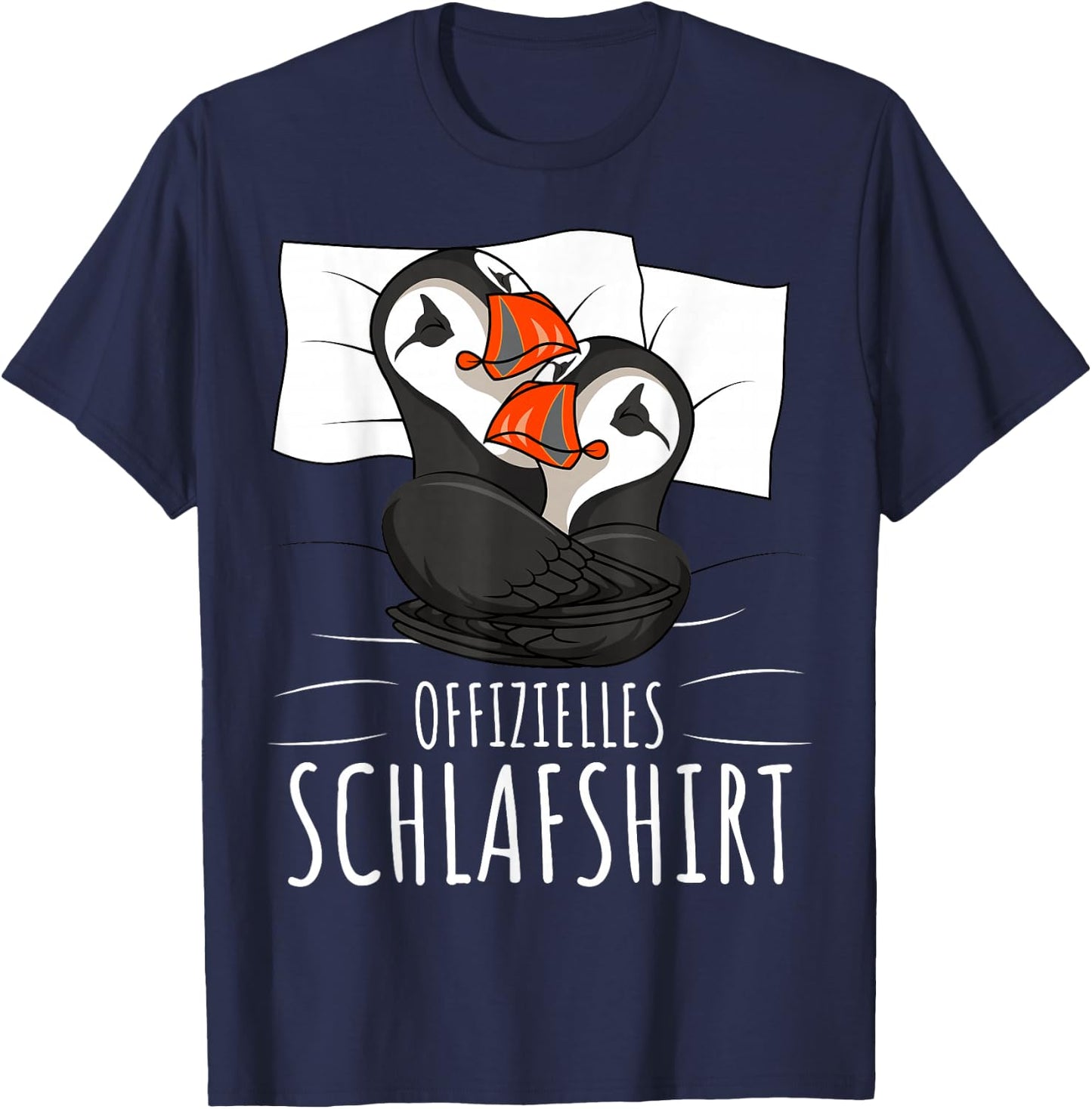 Official Sleep Shirt Puffin Puffin Puffin T-Shirt - T-Shirt | Navy