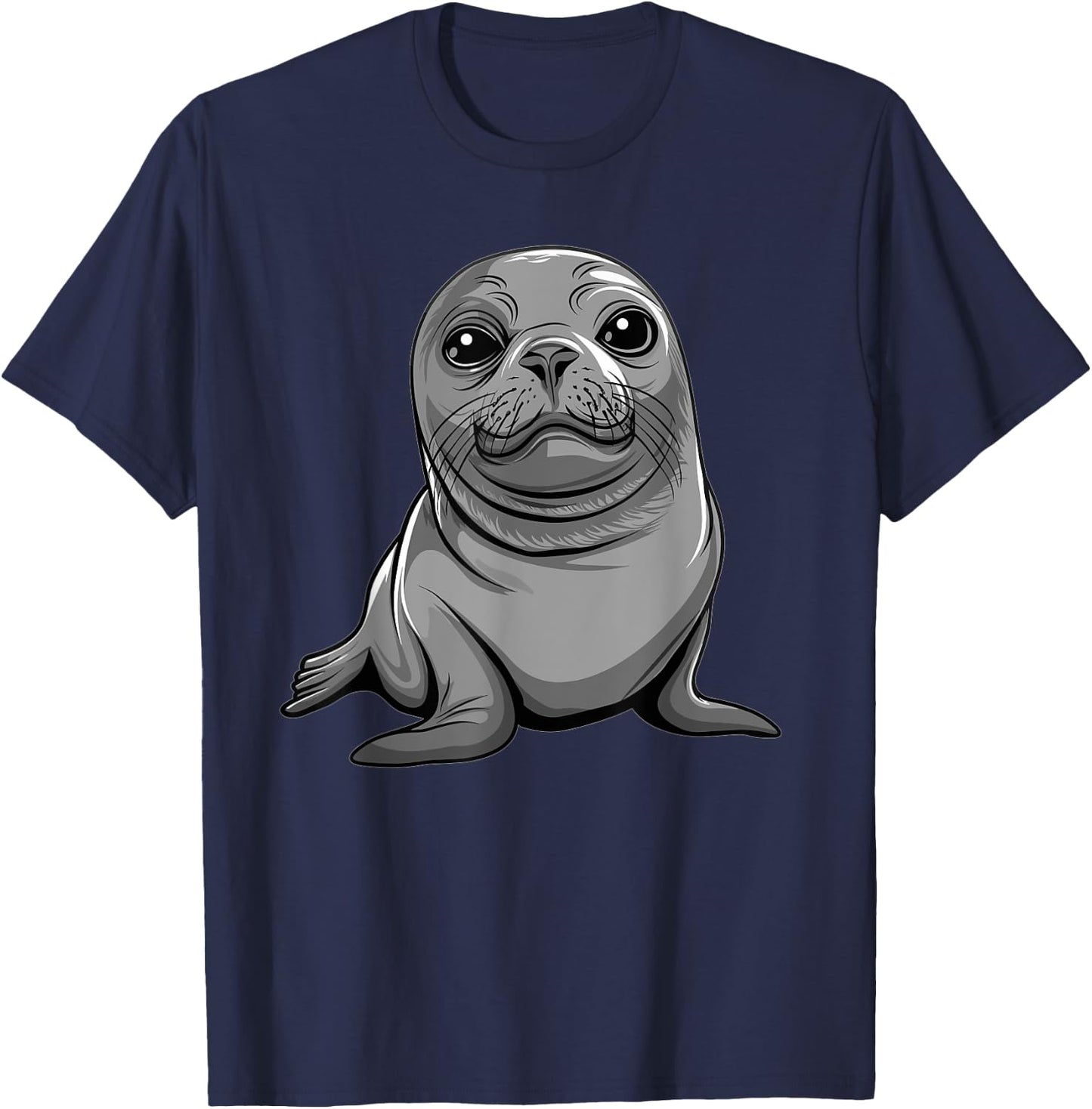 Cute Seal I Kids Seal T-Shirt - T-Shirt | Navy