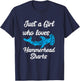 Just A Girl Who Loves Hammerhead Sharks Sea Life Ocean Fish T-Shirt - T-Shirt | Navy