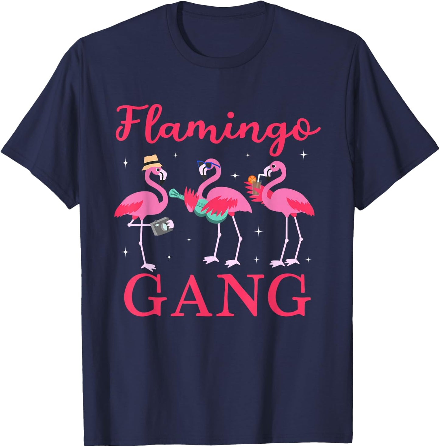 Flamingo Gang Funny Flamingo Holiday and JGA T-Shirt - T-Shirt | Navy