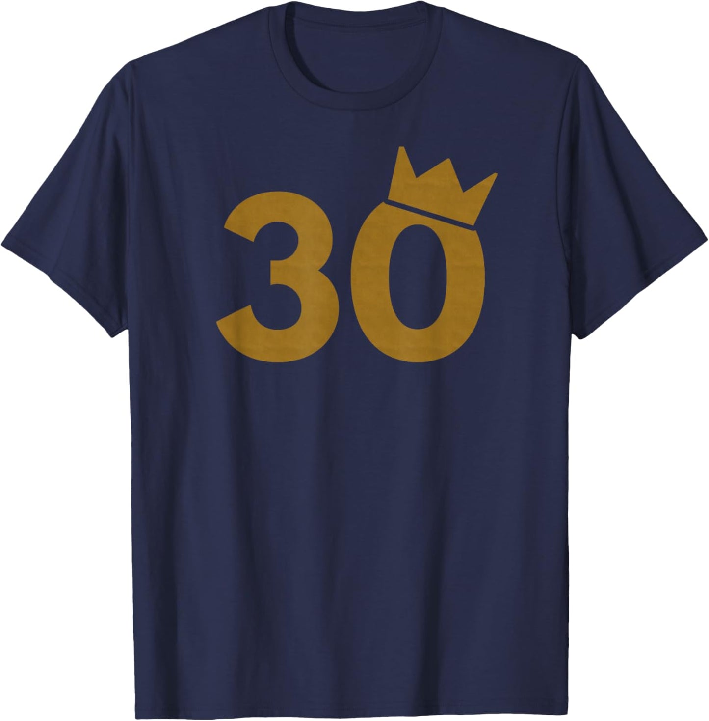 30 Gold Crown - 30th Birthday T-Shirt - T-Shirt | Navy