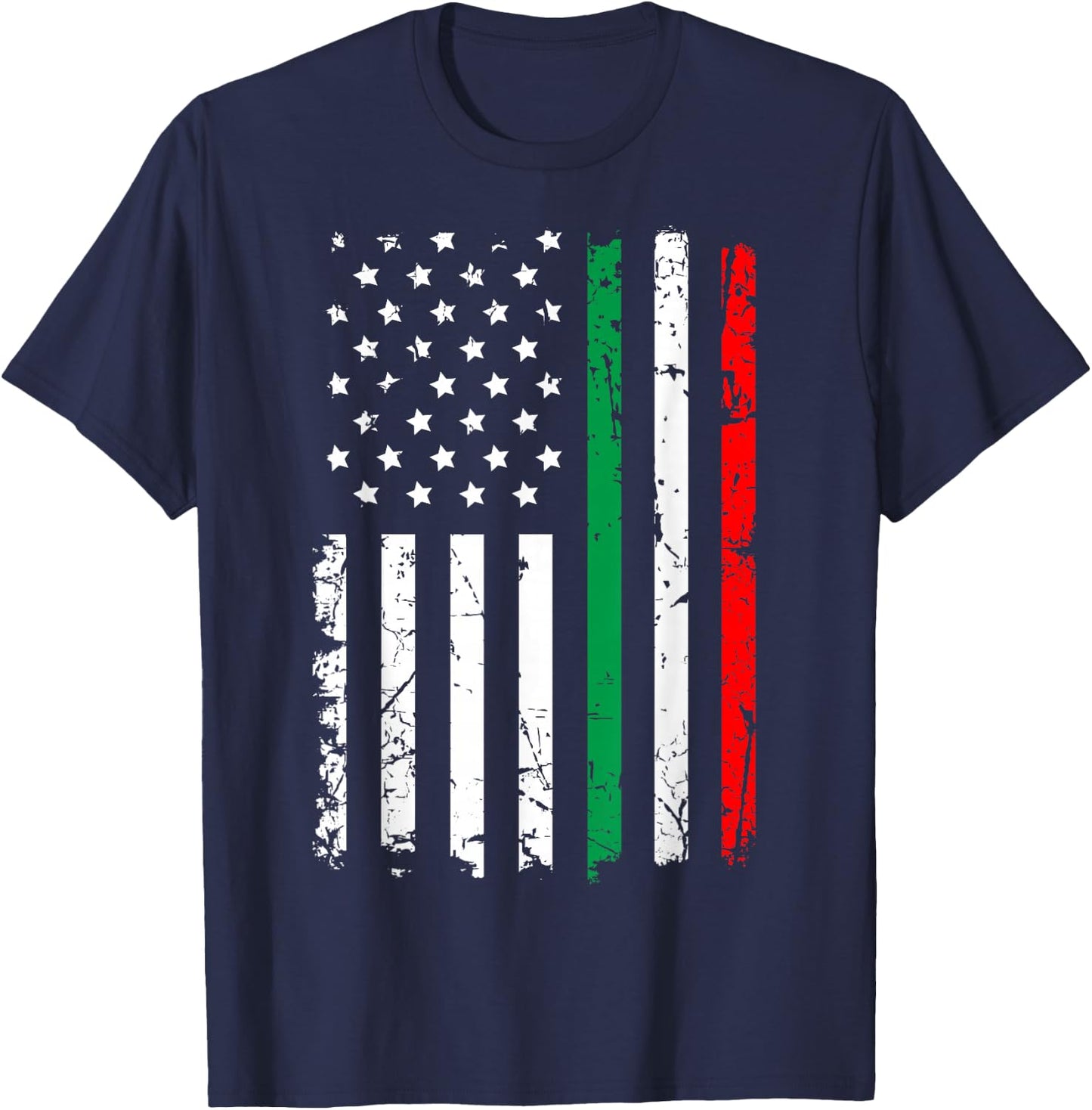 Italian American Flag Italy Flag T-Shirt - T-Shirt | Navy