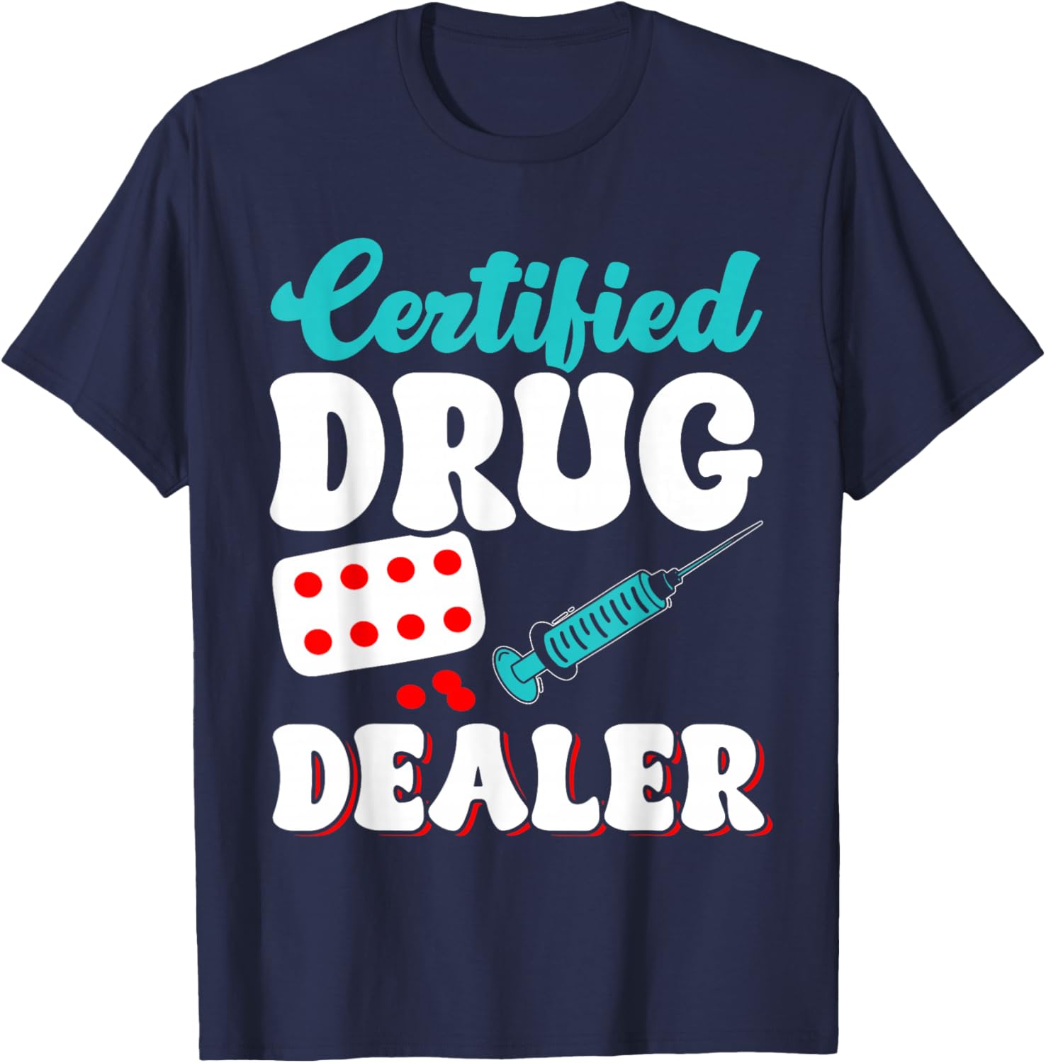 Medication Aide Med Aide T-Shirt - T-Shirt | Navy