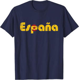 España ESP 26 Fan Vintage Retro Flag T-Shirt - T-Shirt | Navy