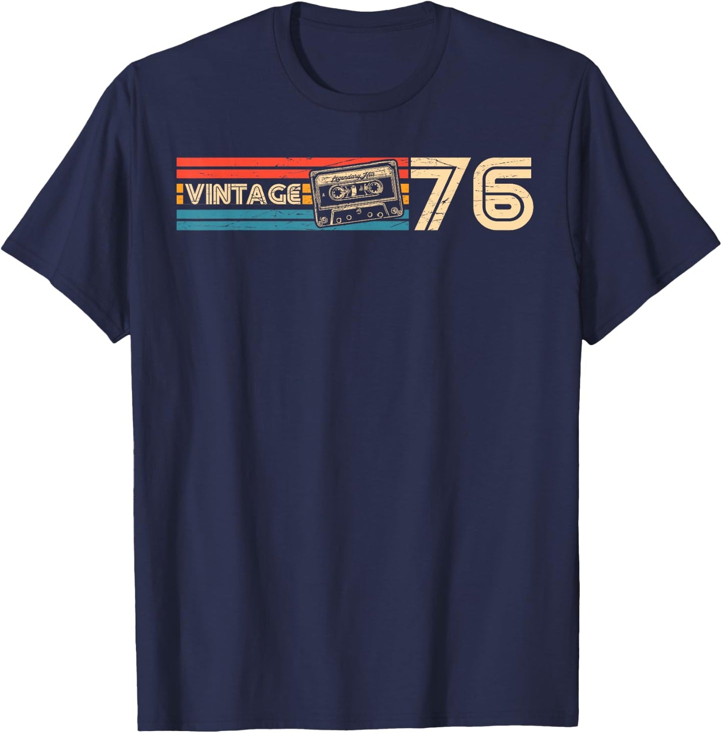 50.Geburtstag Retro Vintage 1976 Mann Frau Geschenk T-Shirt - T-Shirt | Navy