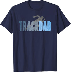 TRACK DAD Track & Field Runner Cross Country Running Father T-Shirt - T-Shirt | Navy