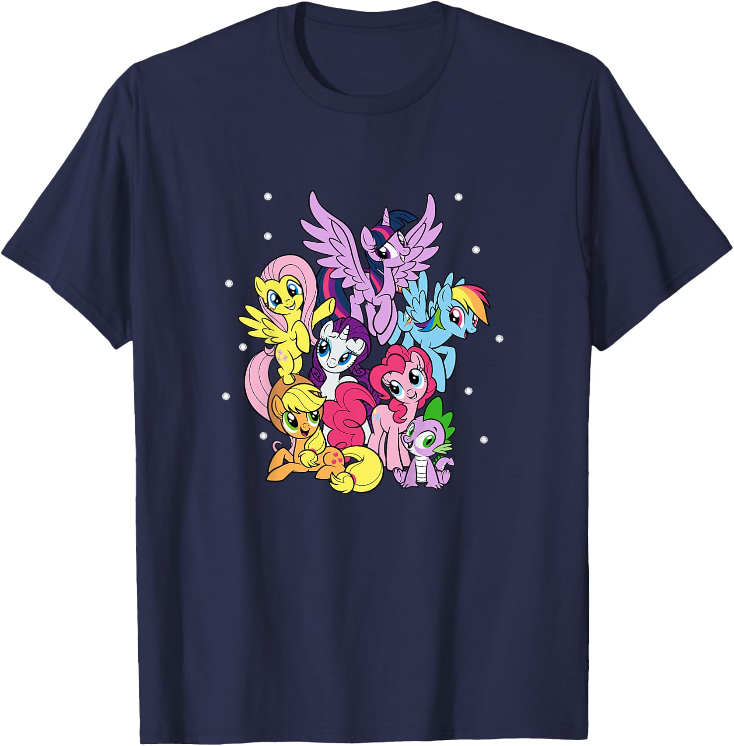 Kinder My Little Pony: Friendship Is Magic Main Cast Group Shot T-Shirt - T-Shirt | Navy