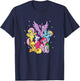 Kinder My Little Pony: Friendship Is Magic Main Cast Group Shot T-Shirt - T-Shirt | Navy