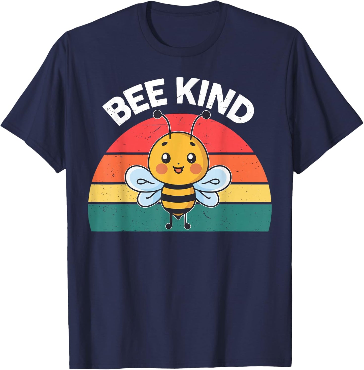 Cute Bee Kind Shirt Kids Boys Girls Women Youth Toddler Bee T-Shirt - T-Shirt | Navy