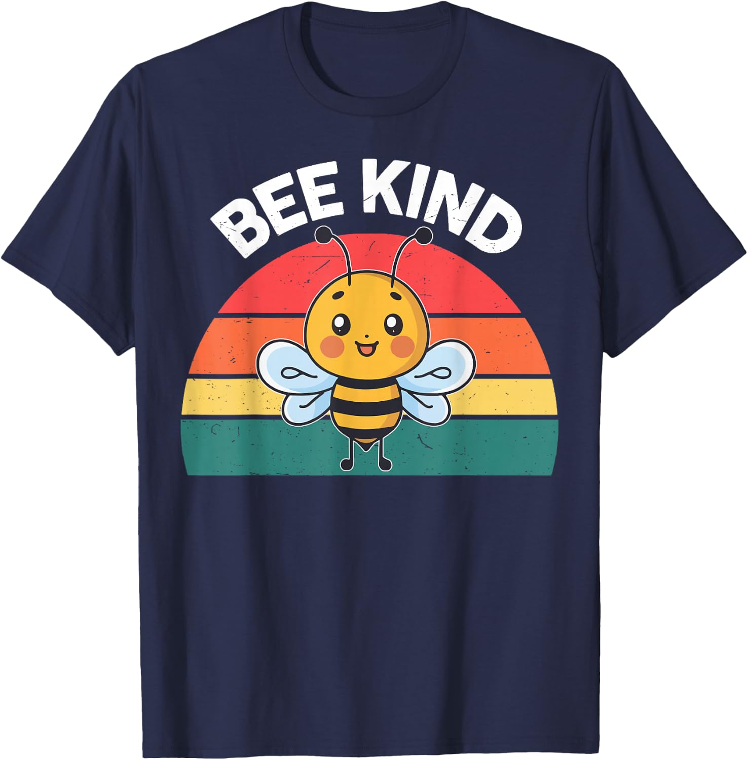 Cute Bee Kind Shirt Kids Boys Girls Women Youth Toddler Bee T-Shirt - T-Shirt | Navy