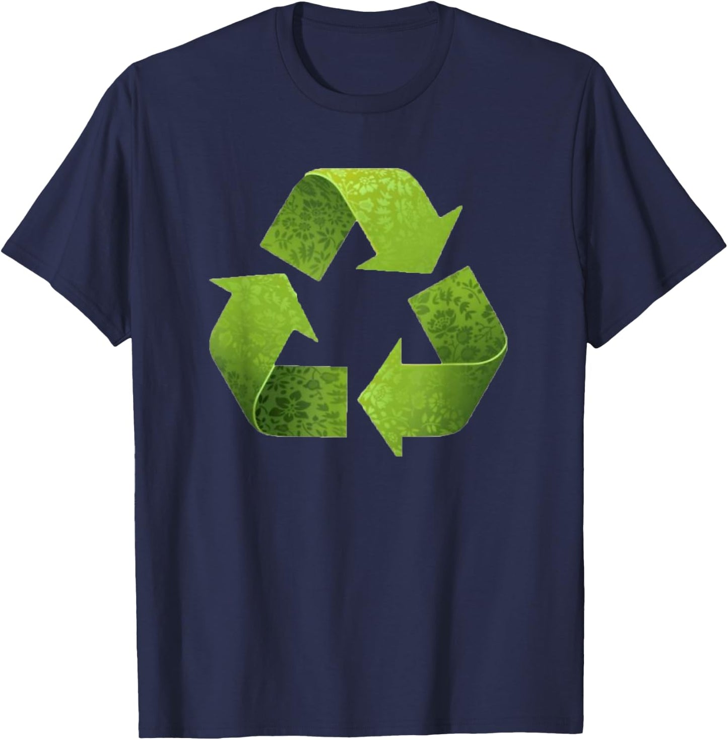 Vintage Green Recycle Symbol novelty Earth Day Recycling T-Shirt - T-Shirt | Navy
