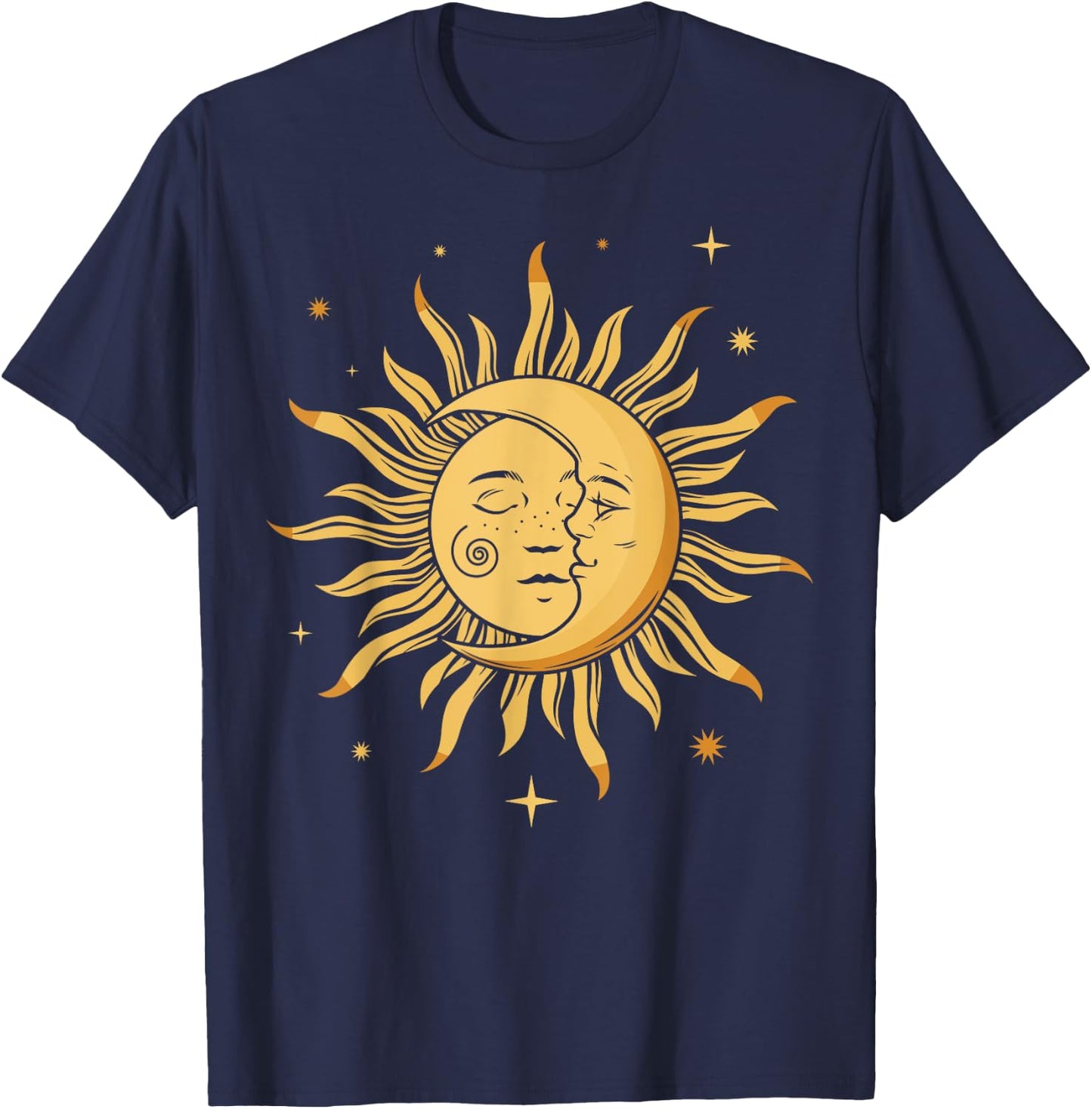 Astronomie Retro Sterne Sonne Mond Planeten Astrophile T-Shirt - T-Shirt | Navy