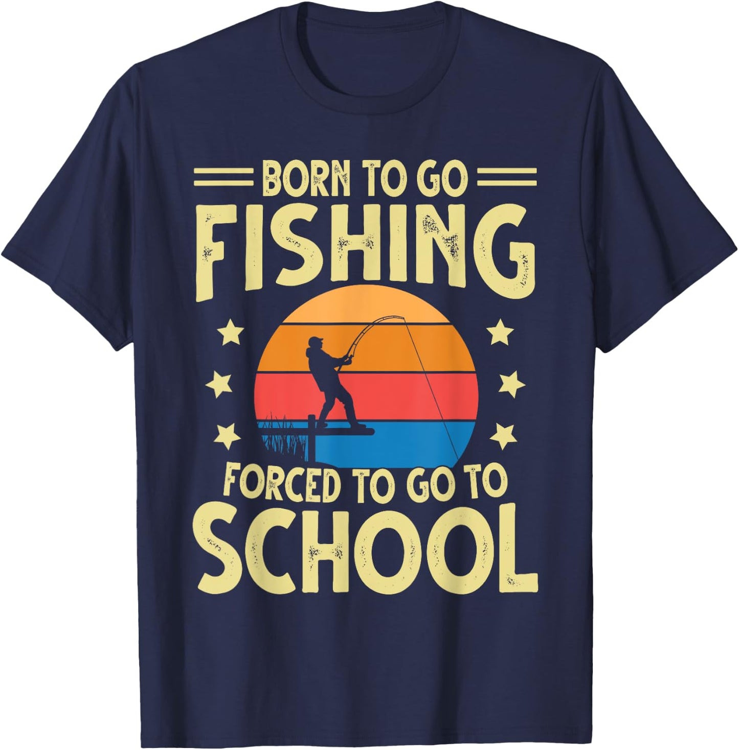 Fishing Women Kids Bass Fishing Fisherman Fish T-Shirt - T-Shirt | Navy