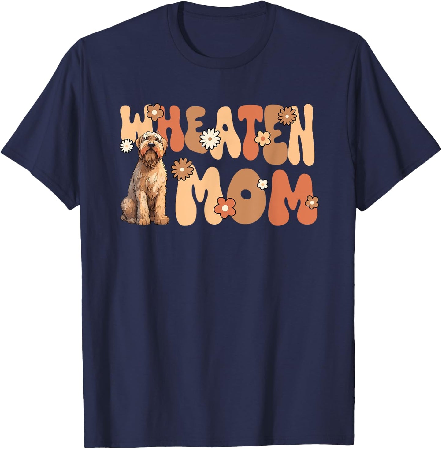 Irish Soft Coated Wheaten Terrier World's Best Wheaten Mom T-Shirt - T-Shirt | Navy