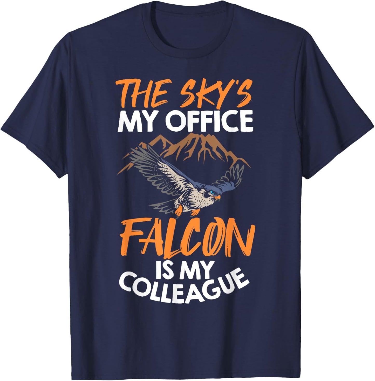 Falcon Birder Falconry Bird Ornithology Hawk Hawker Falconer T-Shirt - T-Shirt | Navy