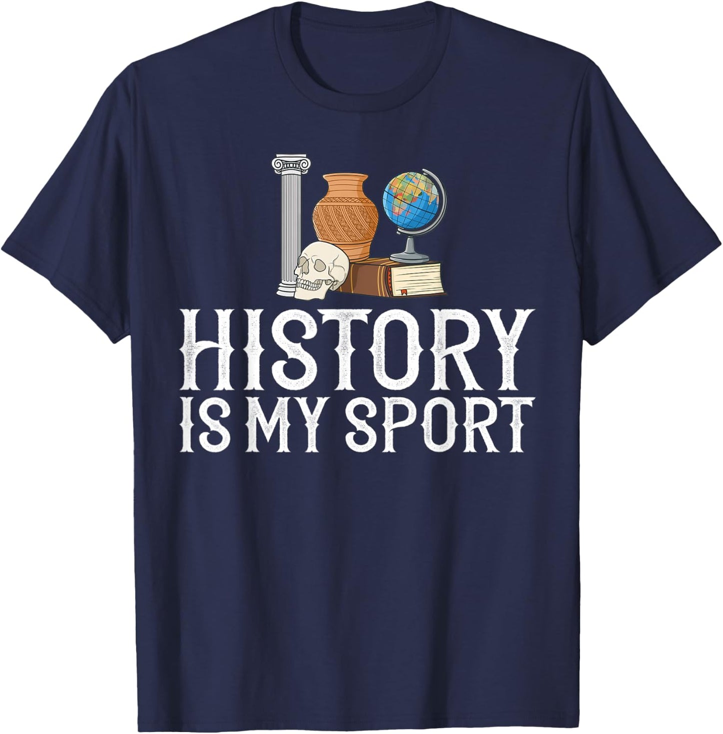 History Teacher Lesson Professor Historian Egypt Rome T-Shirt - T-Shirt | Navy