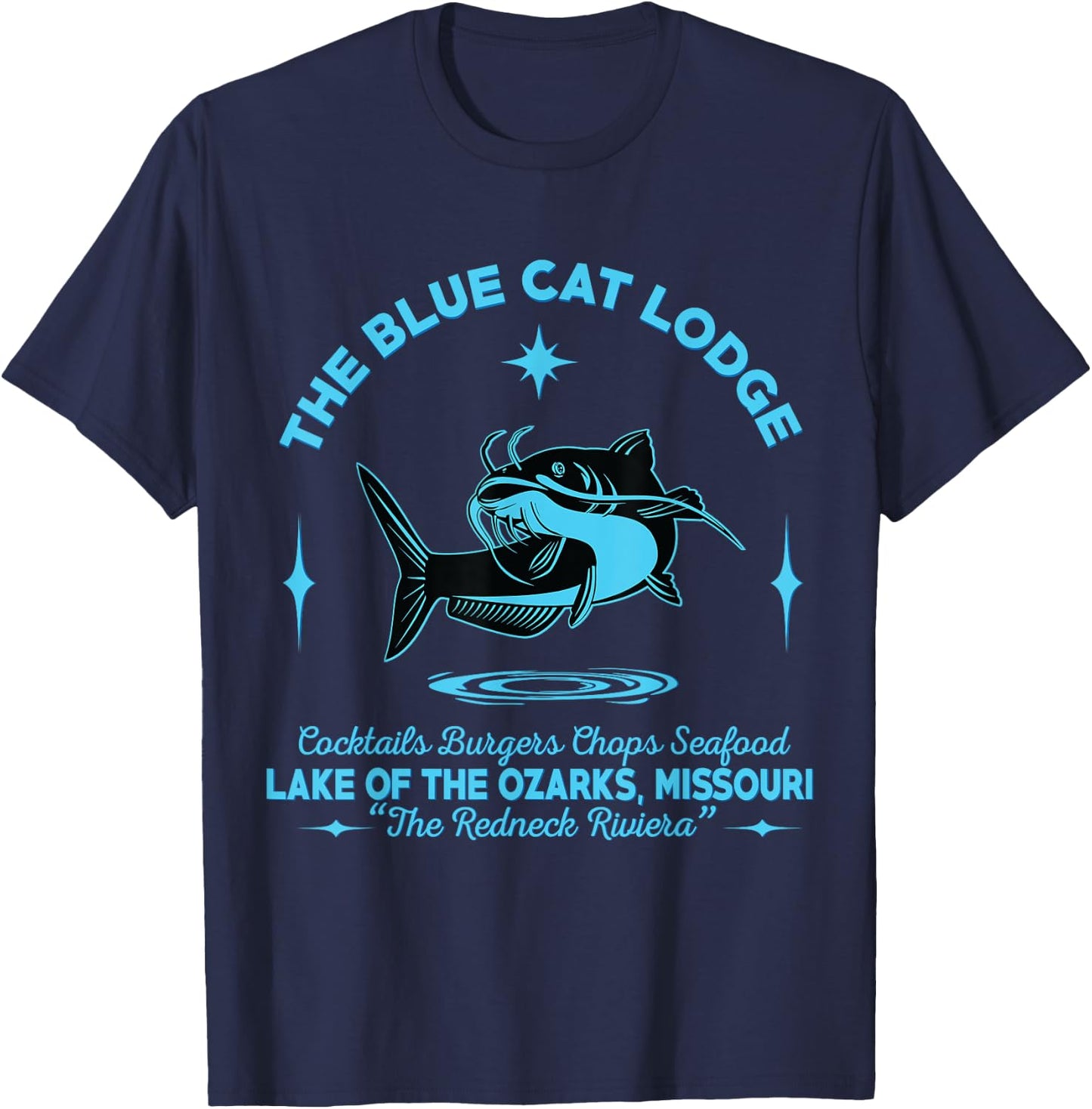 The Blue Cat Lodge lake of the ozarks Missouri classic fish Women T-Shirt - T-Shirt | Navy