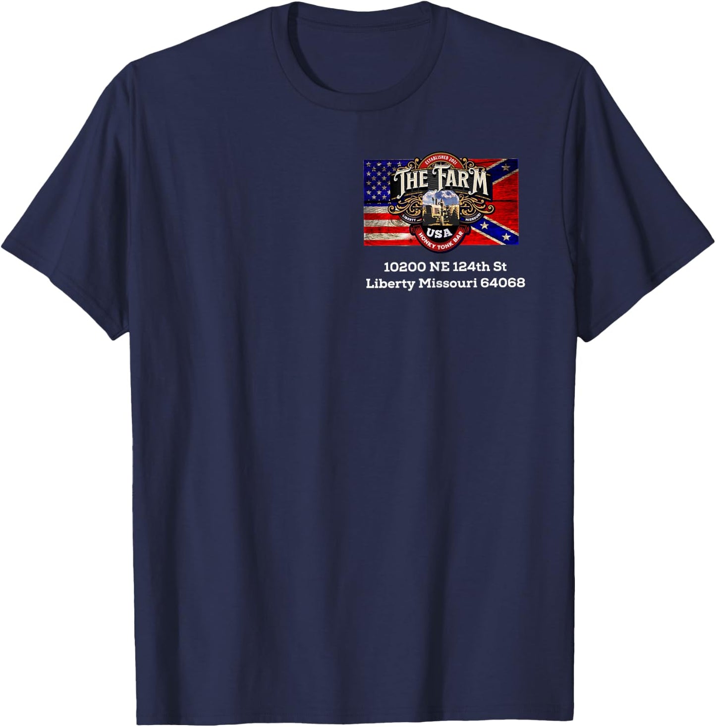 Stronger Than Cotton The Farm Honky Tonk Liberty Missouri T-Shirt - T-Shirt | Navy