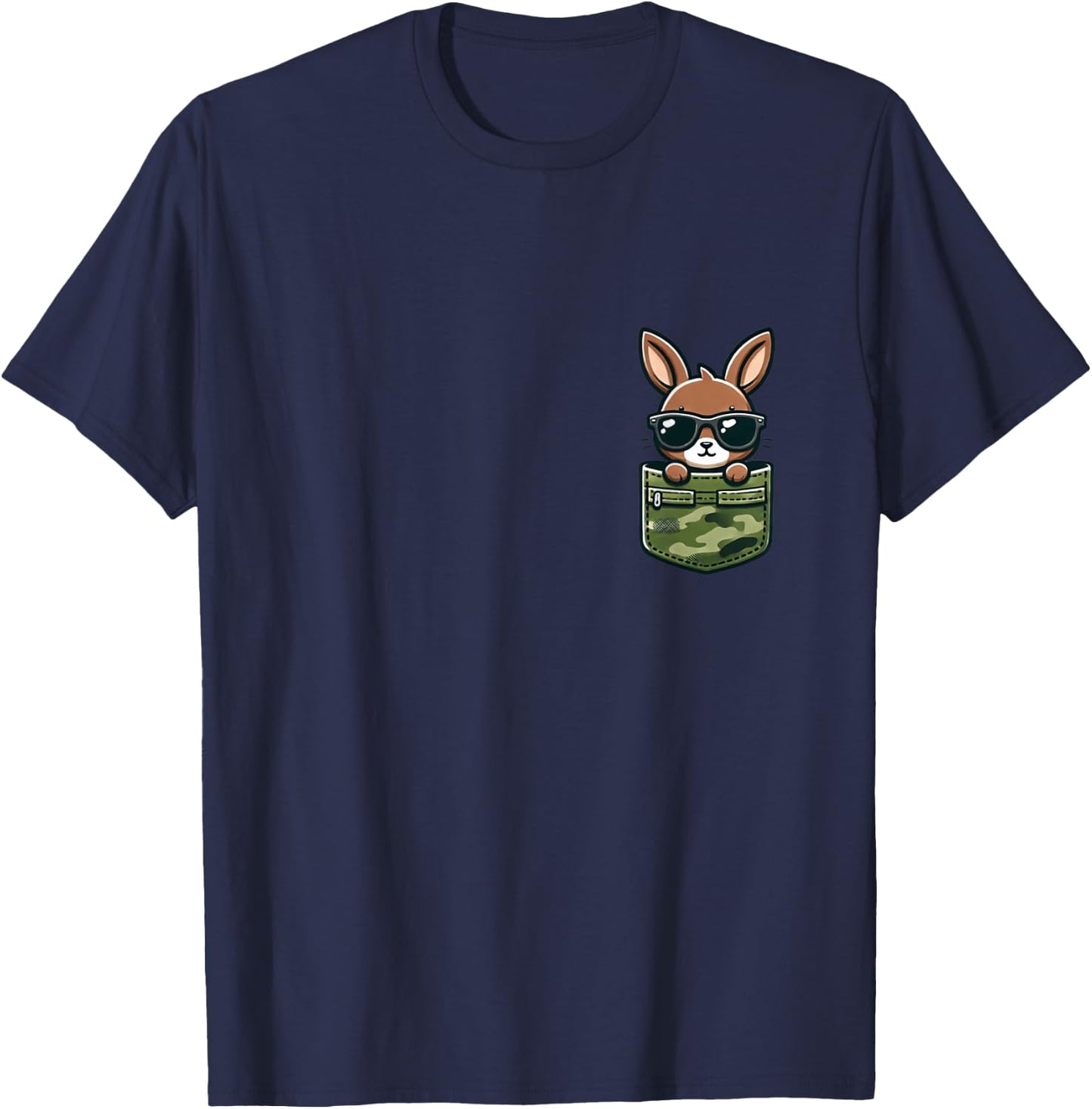 Easter Bunny Rabbit Sunglasses Pocket Boys Kids T-Shirt - T-Shirt | Navy