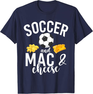Soccer and Mac and Cheese T-Shirt - T-Shirt | Navy
