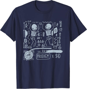 The Prodigy X Skeleton Cardboard T-Shirt - T-Shirt | Navy