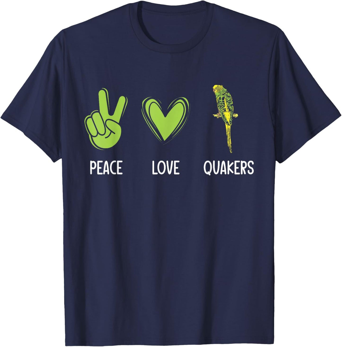 Quaker Parrot Mom Quaker Parrot Green Quaker Parrot T-Shirt - T-Shirt | Navy