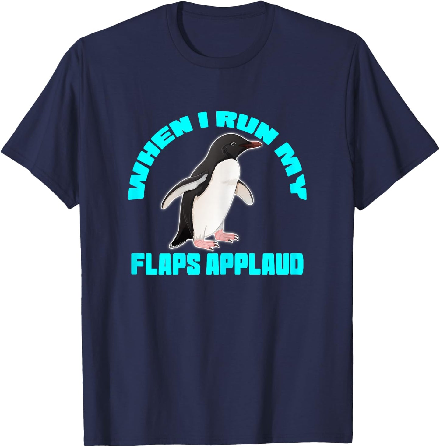Penguin flaps applaud inappropriate embarrassing roulette T-Shirt - T-Shirt | Navy