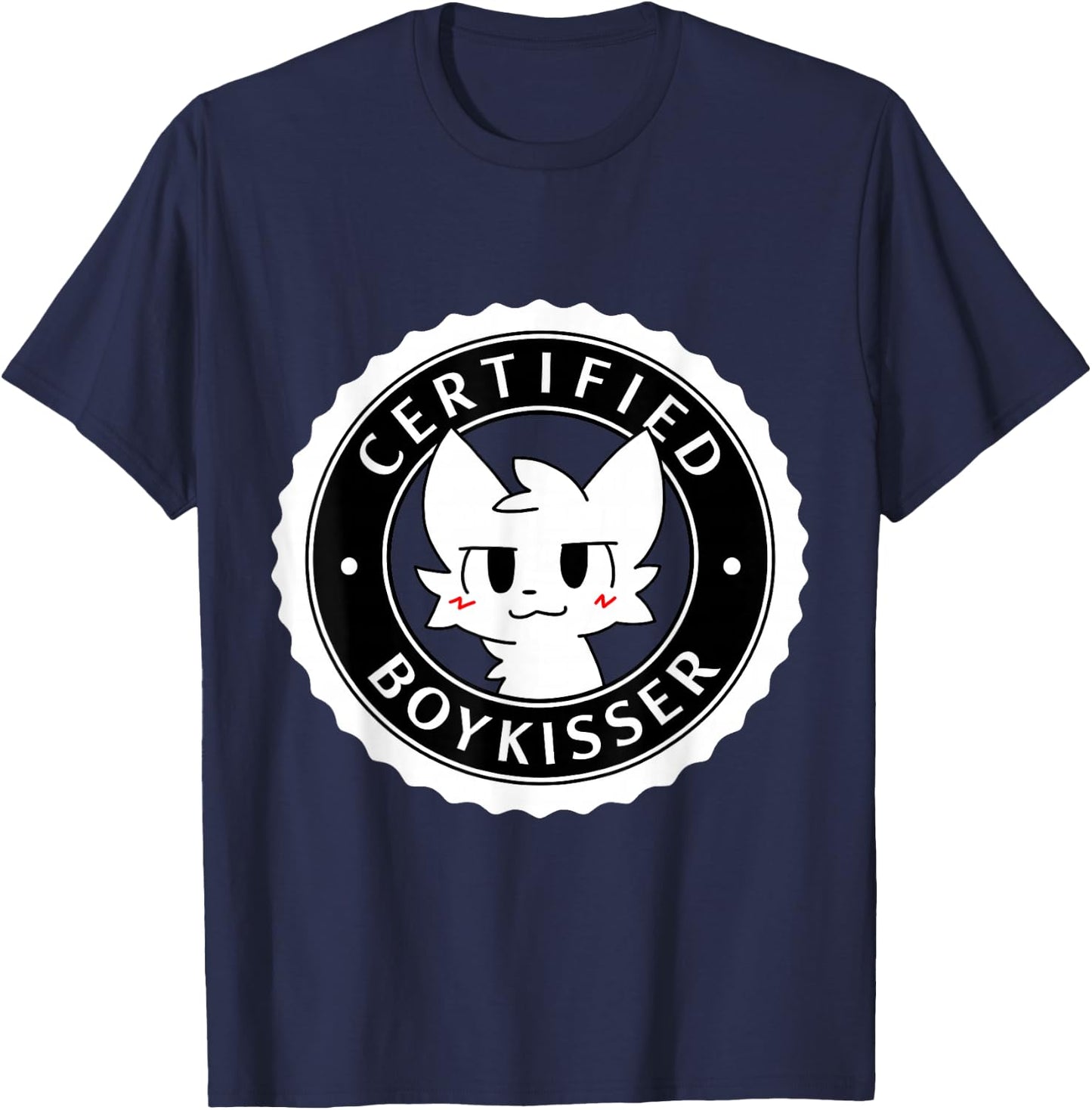 Boykisser Certified , black T-Shirt - T-Shirt | Navy