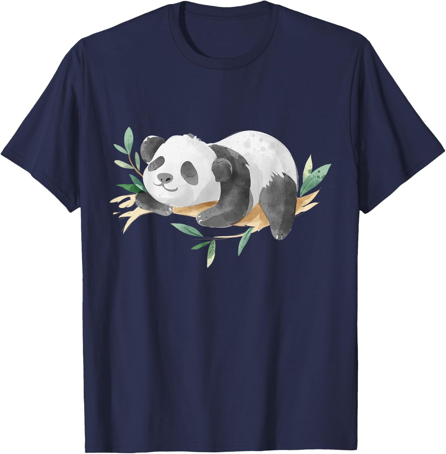 Watercolor Panda T-Shirt - T-Shirt | Navy