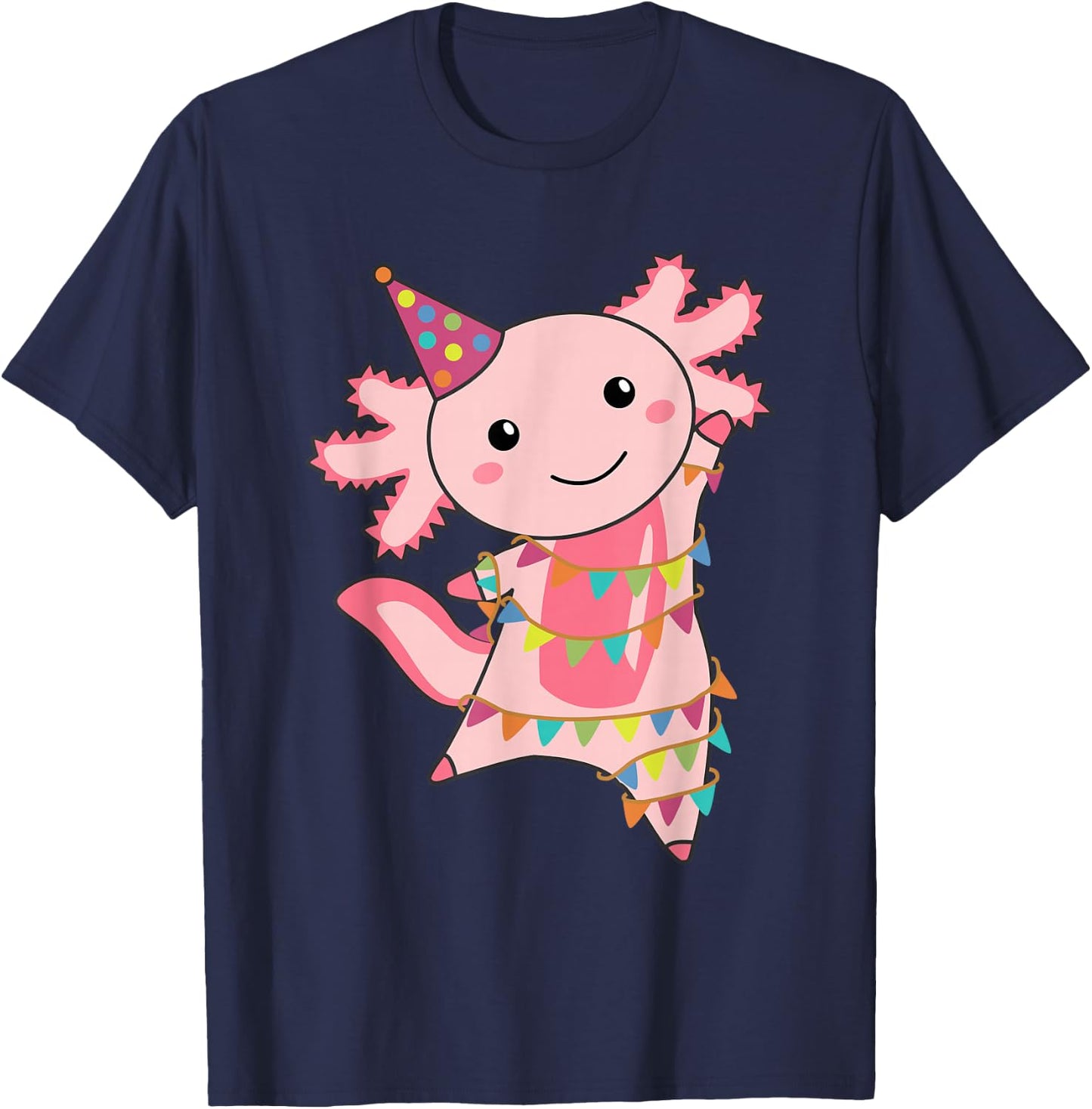 Axolotl Birthday for Children a Birthday Axolotl T-Shirt - T-Shirt | Navy