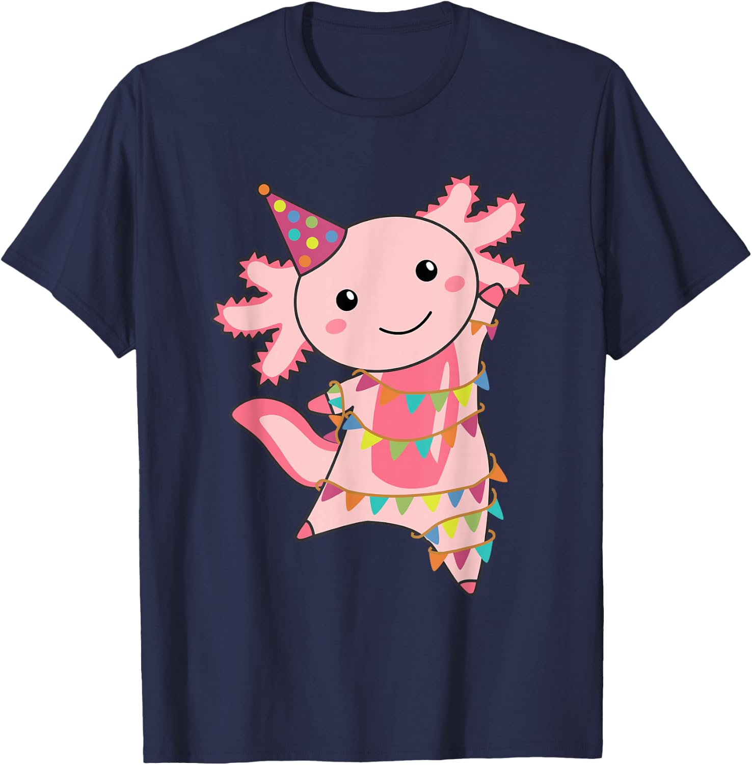 Axolotl Birthday for Children a Birthday Axolotl T-Shirt - T-Shirt | Navy