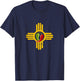 New Mexico Southwest Zia with Red and Green Chile T-Shirt - T-Shirt | Navy
