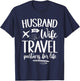 Matching Husband and Wife Couple His and Her Travel Partners T-Shirt - T-Shirt | Navy