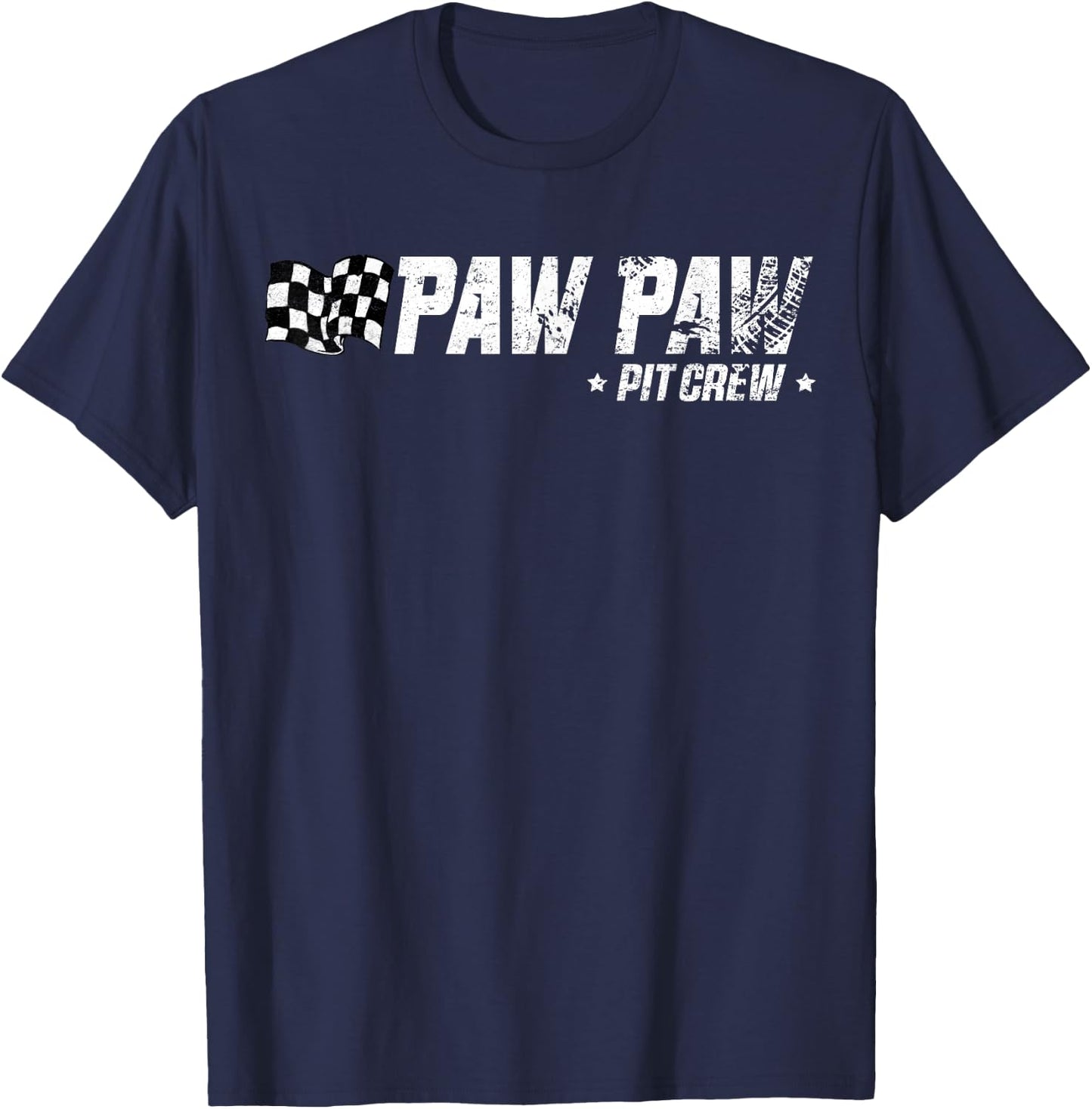 Paw Paw Pit Crew Race Car Birthday Family Racing T-Shirt - T-Shirt | Navy