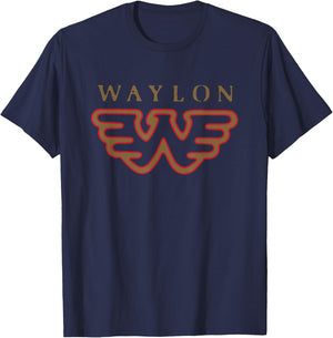 Waylon Jennings – Offizielles Merchandise – Flying W Logo T-Shirt - T-Shirt | Navy