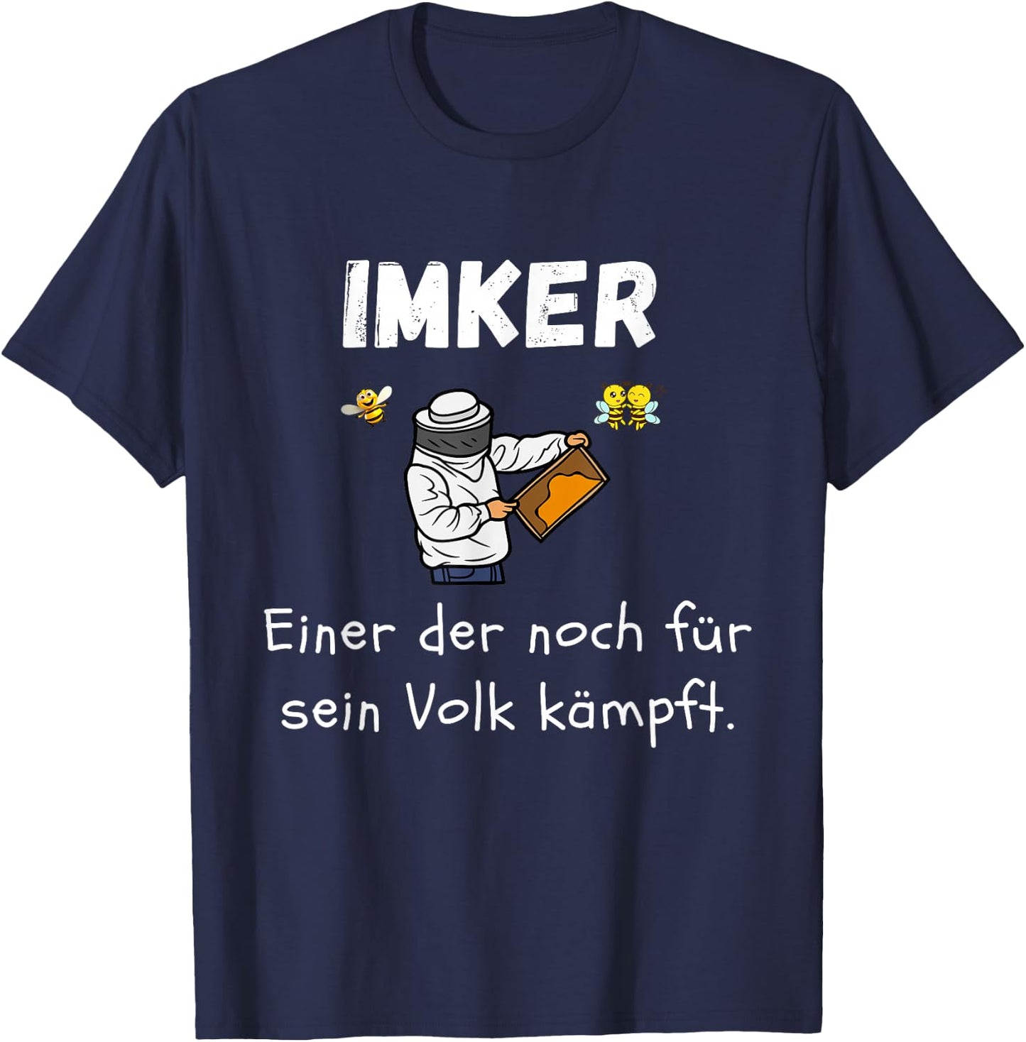 Funny & Funny Beekeeper Sayings Motif , black T-Shirt - T-Shirt | Navy