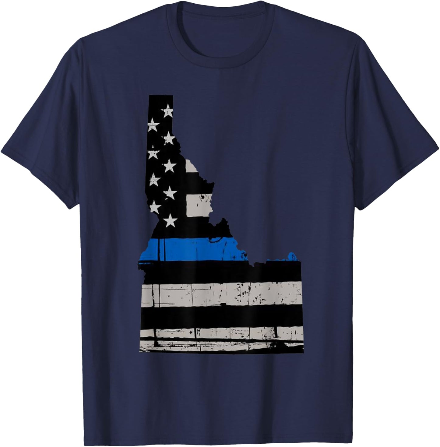 Support Law Enforcement Police Idaho Officers Blue T-Shirt - T-Shirt | Navy