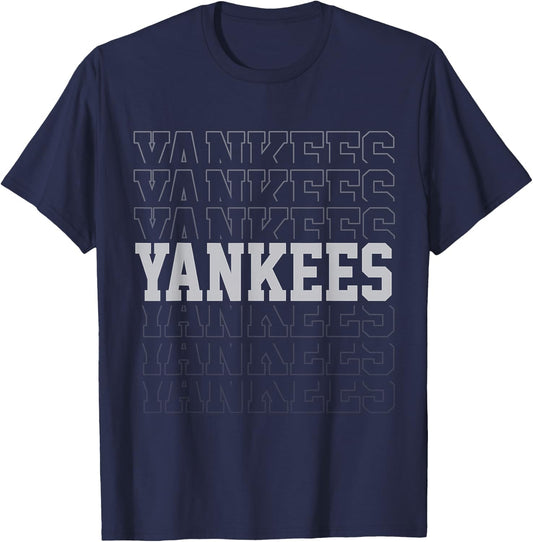 Yankees Vintage Retro Style , Classic 70s & 80s Yankees T-Shirt - T-Shirt | Navy