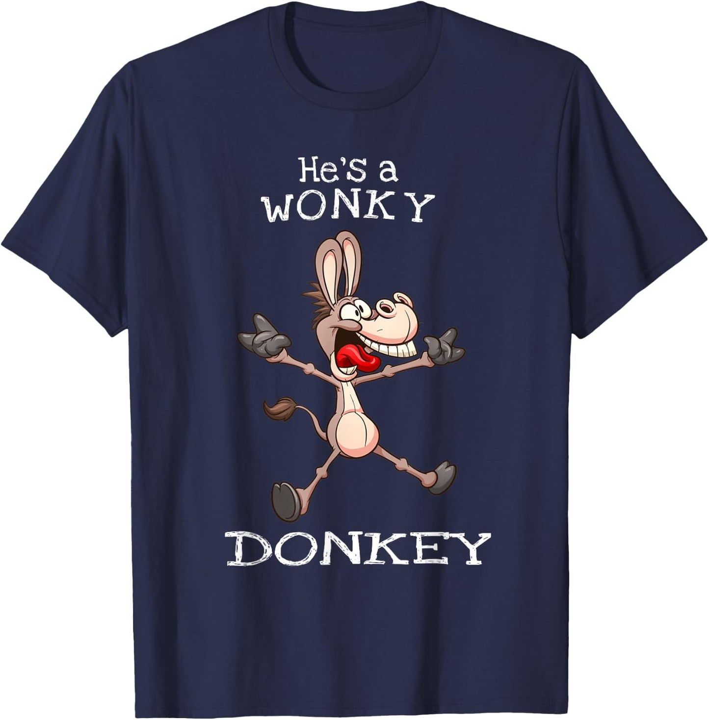 He's A Wonky Donkey T shirt - Wonky Donkey Fun Gift Kids T-Shirt - T-Shirt | Navy