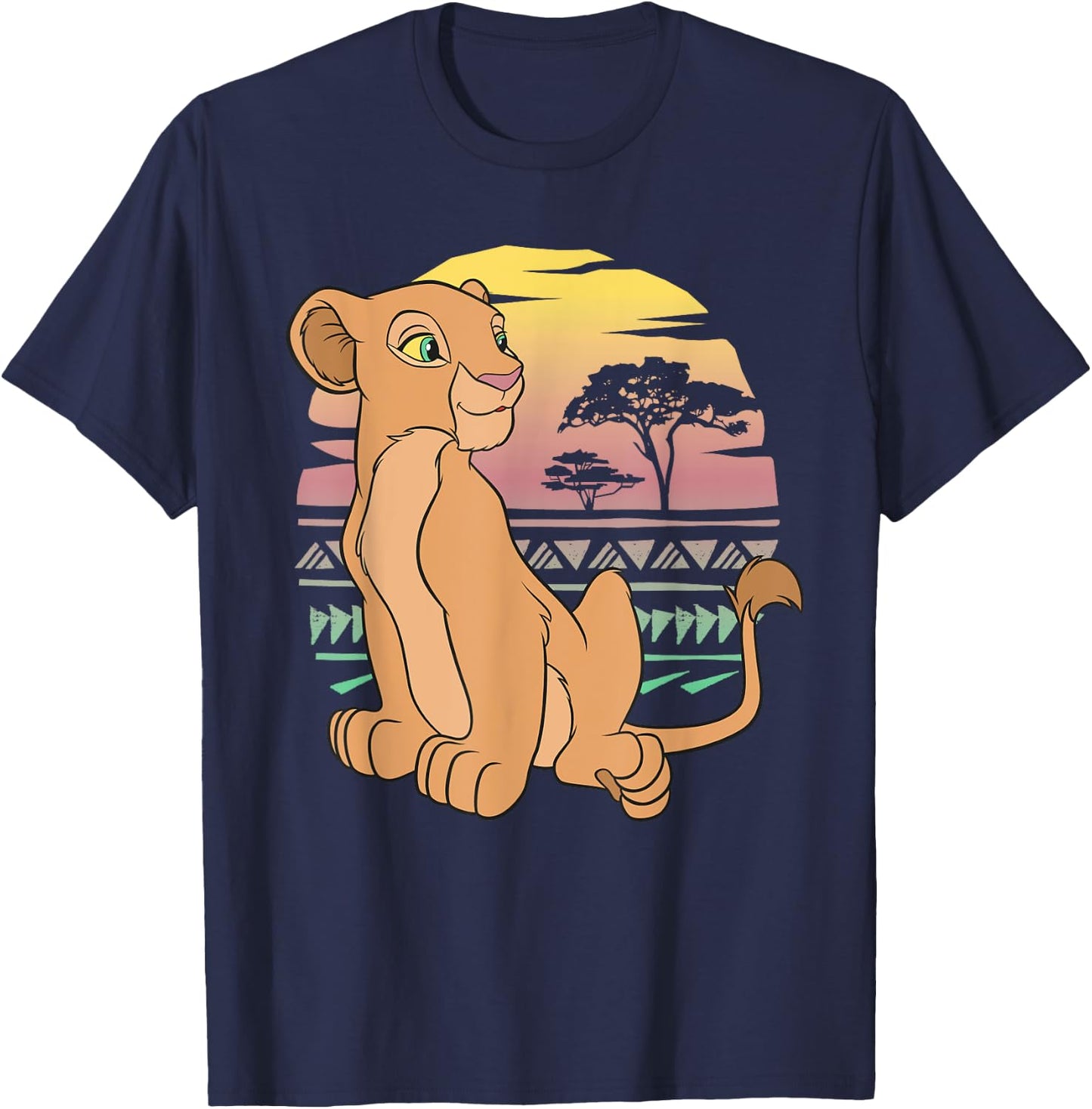 Disney The Lion King 90s Nala , Black, S T-Shirt - T-Shirt | Navy