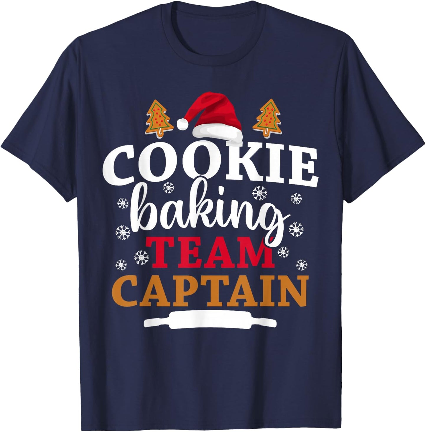 Baking Crew Christmas Cookie Baking Team Captain T-Shirt - T-Shirt | Navy