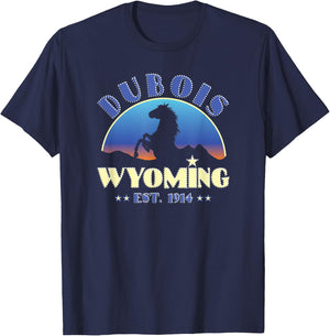 Dubois Wyoming WY Wild Horse T-Shirt - T-Shirt | Navy