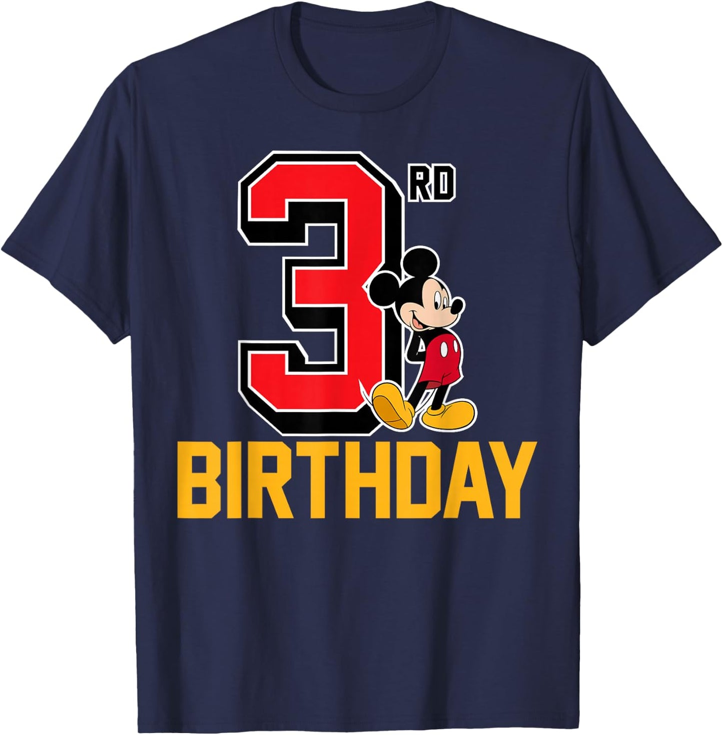 Disney - Mickey Mouse My 3rd Birthday T-Shirt - T-Shirt | Navy