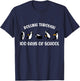 Cute Penguin Kids Rolling through 100 days of school Funny T-Shirt - T-Shirt | Navy