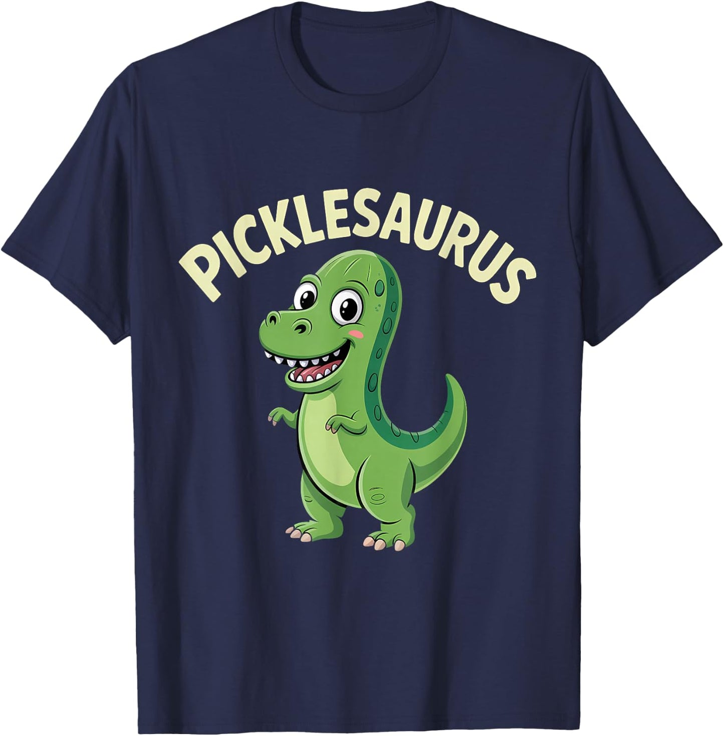 Pickle Dinosaur T-Rex Dill Cucumber Pickling Funny Pickle T-Shirt - T-Shirt | Navy