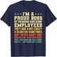 Funny Boss Art Women Dad Mom Boss Appreciation Day T-Shirt - T-Shirt | Navy