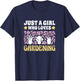 Just A Girl Who Loves Gardening Girls Gardening T-Shirt - T-Shirt | Navy