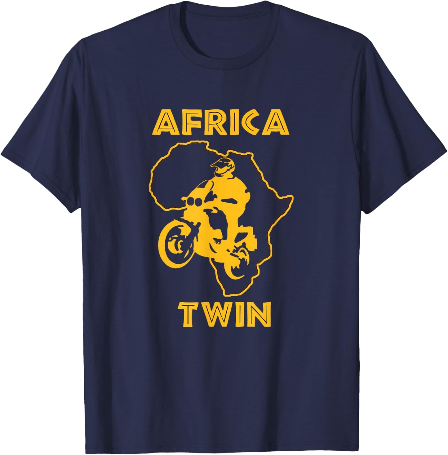 AFRICA TWIN Shirt. Motorcycle touring trail riding T-Shirt - T-Shirt | Navy