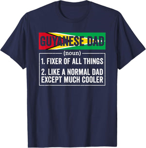 Guyanese Dad Noun Funny Guyana Heritage T-Shirt - T-Shirt | Navy