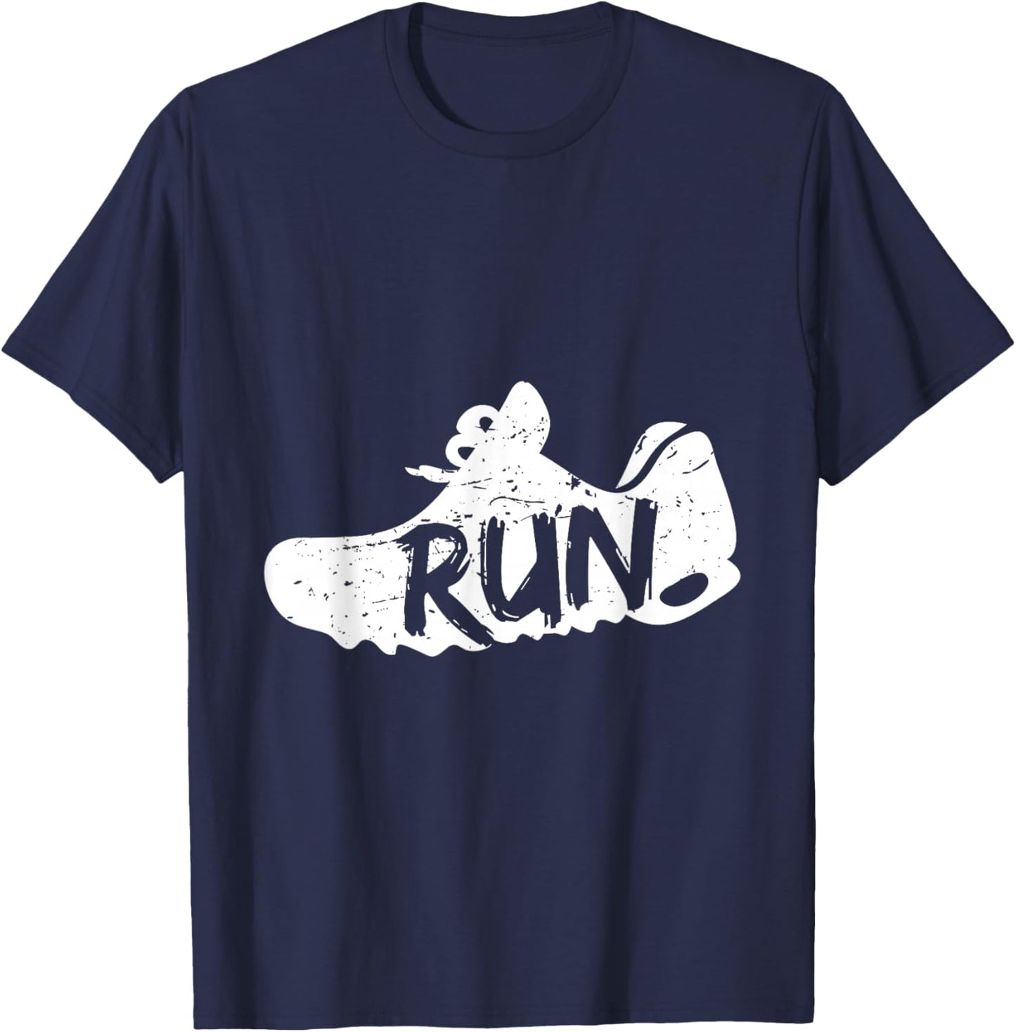 Sports Shoes Running Runner Gift Fun T-Shirt - T-Shirt | Navy
